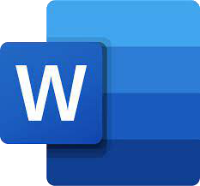 Logo bleu du logiciel Word